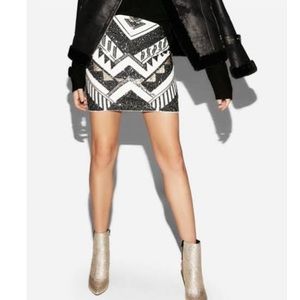 Sequin Mini Skirt